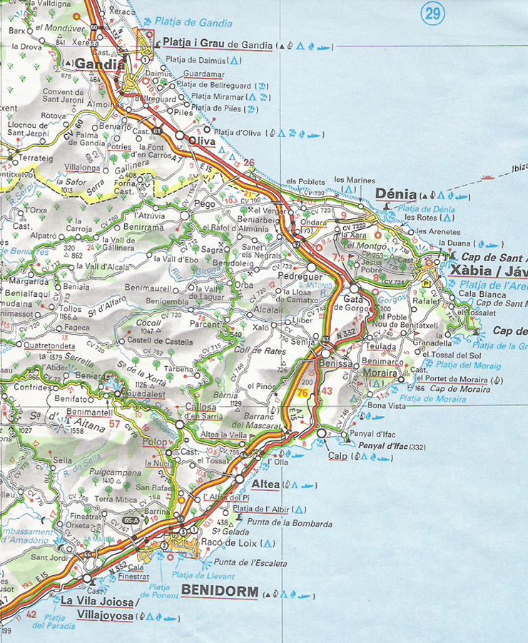 Moraira Map - Northern Costa Blanca